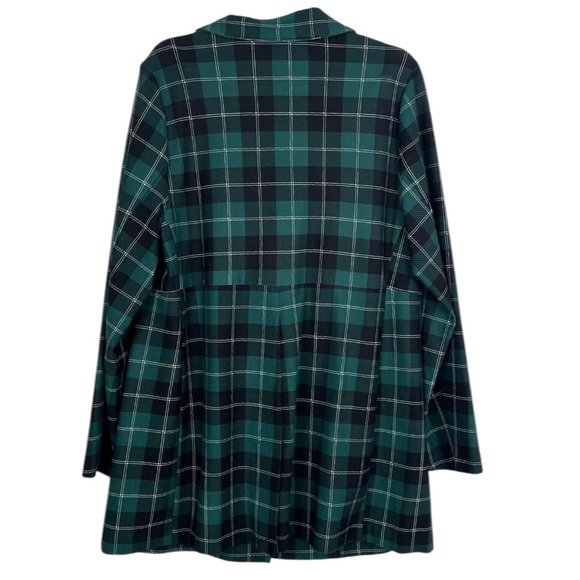 Torrid lightweight ponte knit longline plaid blazer jacket plus size 2X NWT - Picture 14 of 16